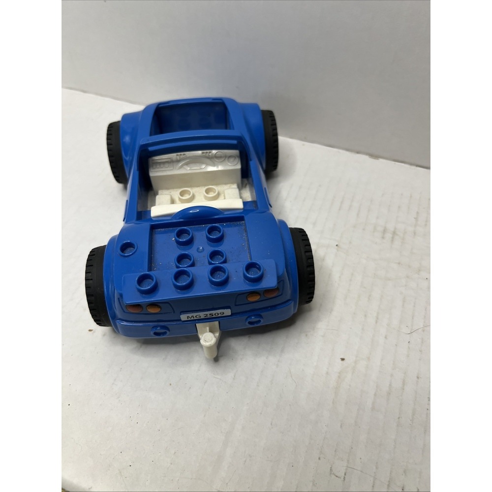 Lego Duplo Toolo Car W/ Blue Body & White Interior Vintage - Picture 3 of 4